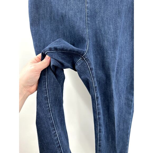 Soft Surroundings Women's Dark Wash Pull On High Rise Stretch Denim Size Medium - Picture 3 of 8